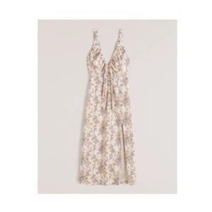 Abercrombie Women's Cinched Neck Slip Midi Dress (Medium)